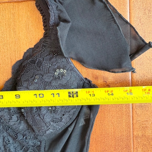 The Escanté Collection Vintage Black Lace Garter Bustier Lingerie Top Size M - Picture 4 of 12